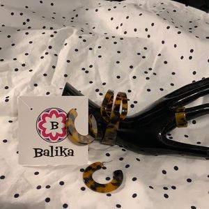 BRACELET, WIDE BAND RING & HOOP EARRINGS!!! Tortoise acrylic